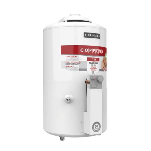 Termotanque Coppens 50 lts rec simultanea - multigas - c/ superior