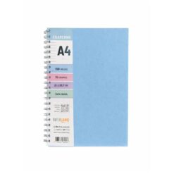 Cuaderno Espiral Paperland A4 Cuadriculado Celeste X 150 Hojas