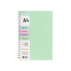 Cuaderno Espiral Paperland A4 Rayado Verde x 150 Hojas