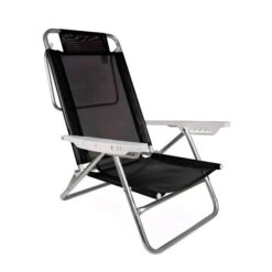 Reposera Mor Summer Baja Aluminio 7/8 Baja Coversol Negro (2155)