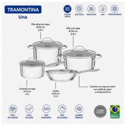 Alternative view of Set Tramontina UNA 4 pz Acero Inox (65280-310)