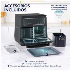 Freidora Oster 11Lts S/Aceite Flex Negro (AF11M) - Imagen 6