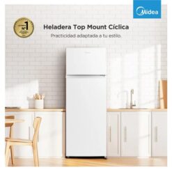Heladera Midea Top Mount con Freezer Cíclica Blanca 240 L (MDRT333) - Imagen 6