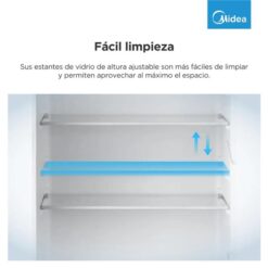Heladera Midea Top Mount con Freezer Cíclica Blanca 240 L (MDRT333) - Imagen 10