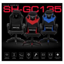 Silla Shenlong Gamer Reclinable Negra/Azul (GC135) - Imagen 4
