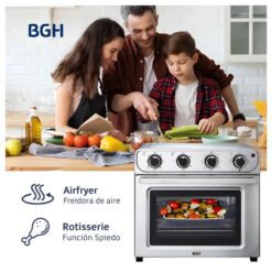 Horno Eléctrico Bgh 30 Lts Spiedo Airfry Inox (BHE30FX25T) - Imagen 4