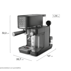 Cafetera Espresso Electrolux Cápsula y Sachet Experience Vaporizador de Leche ECM70 - Imagen 3
