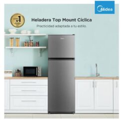 Heladera Midea Top Mount con Freezer Cíclica Silver 295 L (MDRT414FGE50A) - Imagen 5