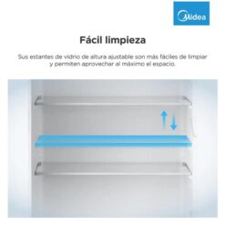 Heladera Midea Top Mount con Freezer Cíclica Silver 295 L (MDRT414FGE50A) - Imagen 10