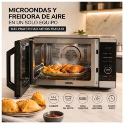 Microondas Atma 26 Lts Digital C/Grill AirFryer 900w Black (MATDAB26UAN) - Imagen 8