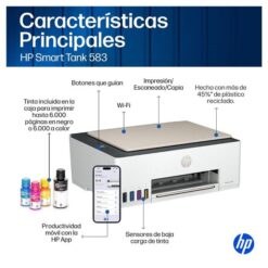 Impresora Hp Multifunción Smart Tank 583 (4a8d7a) - Imagen 8